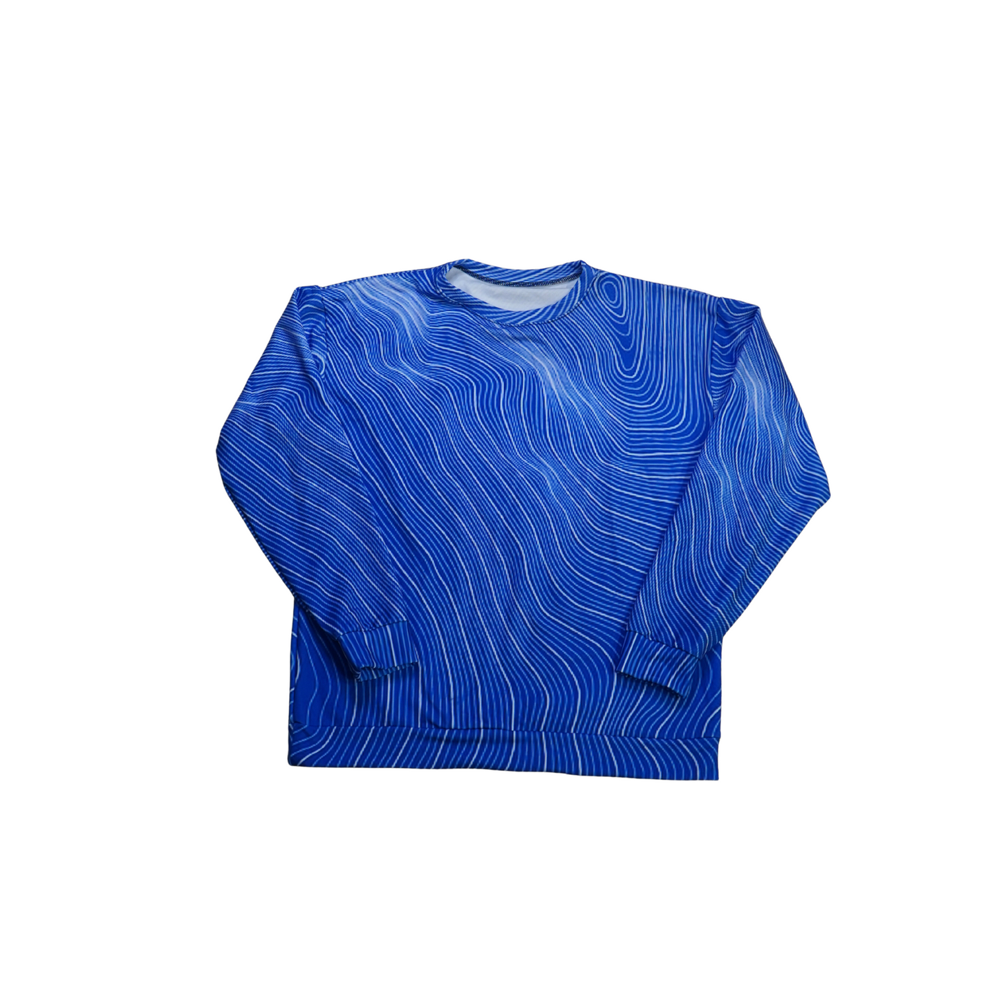 Coordinate Lines Blue Sweatshirt