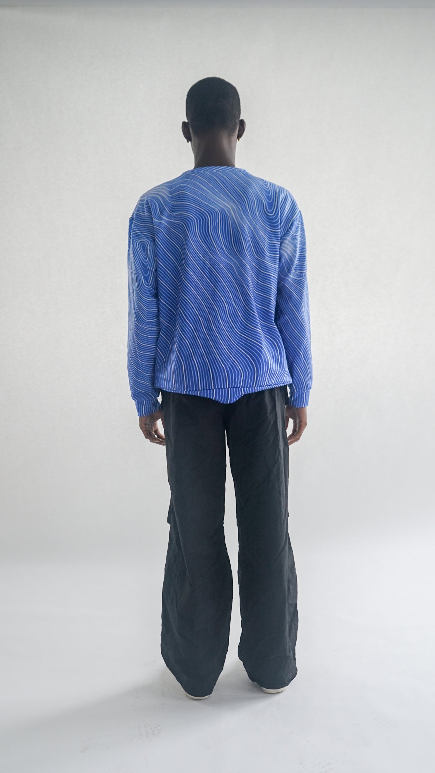 Coordinate Lines Blue Sweatshirt