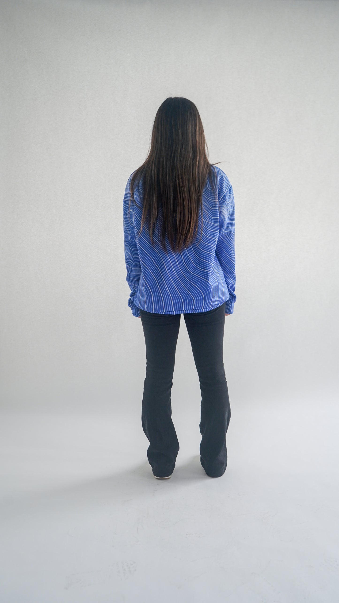 Coordinate Lines Blue Sweatshirt