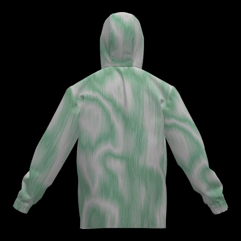 Green Thin Stripes Lightweight Windbreaker